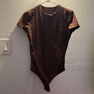 Brown Short Sleeve Bodysuit